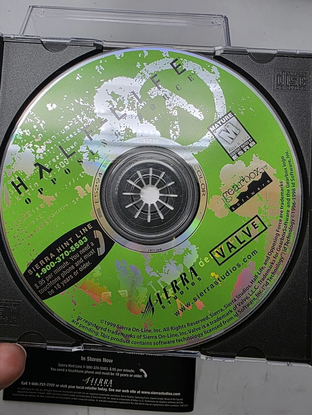 Half-Life: Opposing Force (PC, 1999) w/ Manual - Valve - CD Key - Vintage Games